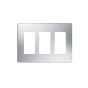 Placa de pared 3 espacio, para atenuador (dimmer), switch ó control remoto PICO inalámbrico.