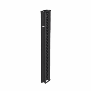 Organizador Vertical CableTek, Sencillo (Solo Frontal), Para Rack Abierto de 45 Unidades, 6 in de Ancho, Color Negro