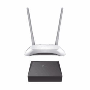 Kit de ONU Gigabit XZ000G3 con Router Inalámbrico WISP con Configuración de fábrica personalizable, 2.4 GHz, 300 Mbps, 4 Puertos LAN 10/100 Mbps, 1 Puerto WAN 10/100 Mbps, control de ancho de banda