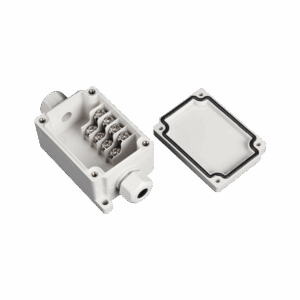 Caja de Conexión Exterior con Conexión Lateral para 4 Líneas (doble tornillo). Incluye Glándulas.