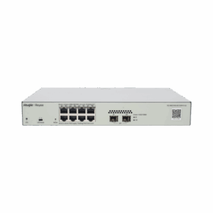 Switch Administrable PoE Capa 2 con 8 puertos Gigabit PoE 802.3af/at + 2 SFP para fibra 1Gb, gestión gratuita desde la nube, 125w