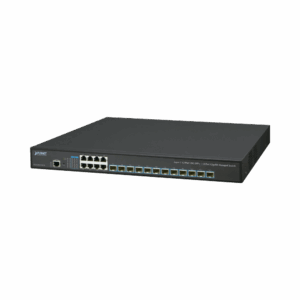 Switch Administrable Capa 3, 12 Puertos SFP de 10G, 8 Puertos 10/100/1000T, Con Alimentación Redundante (2 Fuentes de Alimentación AC).