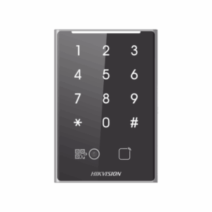 Lector de Tarjetas PROX EM y de Códigos QR / Teclado para Contraseña / Compatible con Controladores DSK2600 Series Hikvision / Comunicación RS485 y WIEGAND