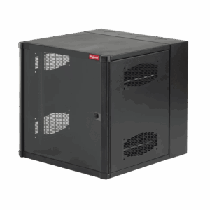 Gabinete AccessPlus de Montaje en Pared de 19in, Rieles Numerados y Roscados #10-32, Puerta con Ventana de Seguridad, 600 mm de Ancho, 762 mm de Profundidad, 19 UR, Color Negro