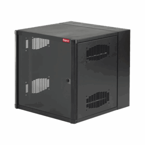 Gabinete AccessPlus de Montaje en Pared de 19in, Rieles Numerados y Roscados #10-32, Puerta con Ventana de Seguridad, 600 mm de Ancho, 637 mm de Profundidad, 26 UR, Color Negro