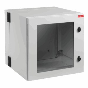 Gabinete Industrial ProTek de Puerta con Ventana, Protección NEMA Tipo 12; IP55; IK10, Abatible, Fabricado en Acero, 12 UR, Color Gris Claro