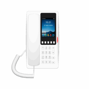 Teléfono IP Wi-Fi Hotelero con PoE, Puerto USB de Carga y Pantalla LCD de 3.5"