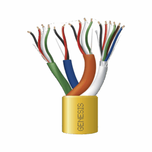 Carrete de Cable de 305 Metros / Color Amarillo / Compuesto por  6 x 22 AWG blindado, 4 x 18 AWG, 4 x 22 AWG, y 2 x 22 AWG / Para Aplicaciones en Control de Acceso