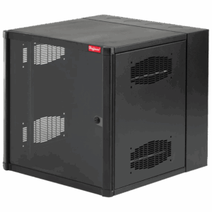 Gabinete AccessPlus de Montaje en Pared de 19in, Rieles Numerados y Roscados #10-32, Puerta con Ventana de Seguridad, 600 mm de Ancho, 762 mm de Profundidad, 12 UR, Color Negro