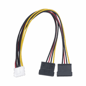 Cable Doble de Corriente SATA / Compatible con DVR's epcom / HIKVISION / 25 cms de Longitud