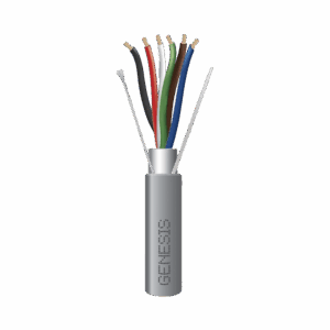 Bobina de 305 Metros de Cable  6 x 22 AWG / Blindado / Plenum de Color Gris / Aplicaciones de Audio, Seguridad y Control