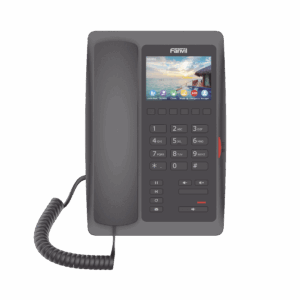 (H5W Color Negro)Teléfono IP WiFi para Hotelería, profesional de gama alta con pantalla LCD de 3.5 pulgadas a color, 6 teclas programables para servicio rápido (Hotline) PoE