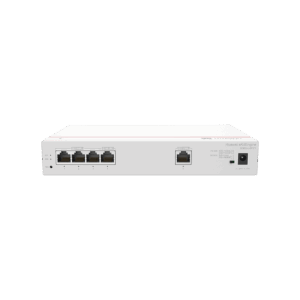 Router Multi-Servicio / 1 puerto 10/100/1000 Mbps(WAN) / 4 puertos 10/100/1000 Mbps(LAN) PoE+ (802.3af/at) / 50W / Rendimiento 1 Gbps / Controla hasta 32 APs / Hasta 150 Clientes / Administración Nube Gratis