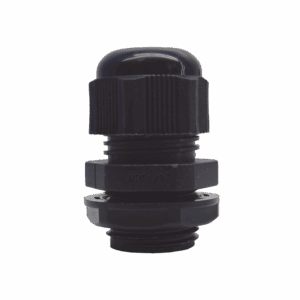 Conector Plástico Negro Tipo Glándula para Rosca NPT 1/2"