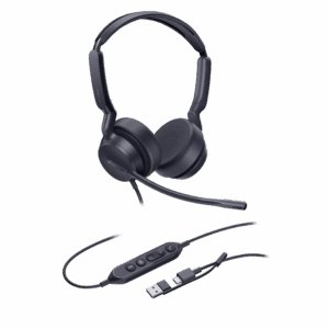 Diadema Alámbrica Yealink UH42 Dual con Audio HD y Conectividad USB-C/A Certificada con Microsoft Teams